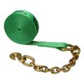 Us Cargo Control 2" x 40' Winch Strap with Chain Extension, 240CE-GRN 240CE-GRN